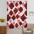 thumbnail image 2 of Red Geometric Moroccan Sheer Curtains 63 Inches Long, Abstract Art Red Ombre Modern Light Filering Curtains, Breathable Simi Curtain Privacy Drapes for Living Room Bedroom Window Treatment, 2 of 9