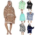 thumbnail image 3 of Sudadera con capucha a juego para niña, manta de Sherpa de felpa de lana, sudadera con aguacate, ropa de casa de gran tamaño, Invierno, 3 of 4