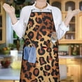 thumbnail image 6 of Orange and Brown Leopard Pattern Apron-Garden Aprons for Women with Pockets-Cotton Linen Waterproof Kitchen Cooking Gardening Aprons Adjustable for Kitchen,Cooking,BBQ and Salon 33x27 Inch, 6 of 7