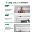 thumbnail image 7 of Allesin Motorized Zebra Blinds with Remote, Electric Dual-Layer Shades with Dry Battery-Powered, Smart Horizontal Window Blind with Privacy Light Control (White 24"W x 72"H), 7 of 7