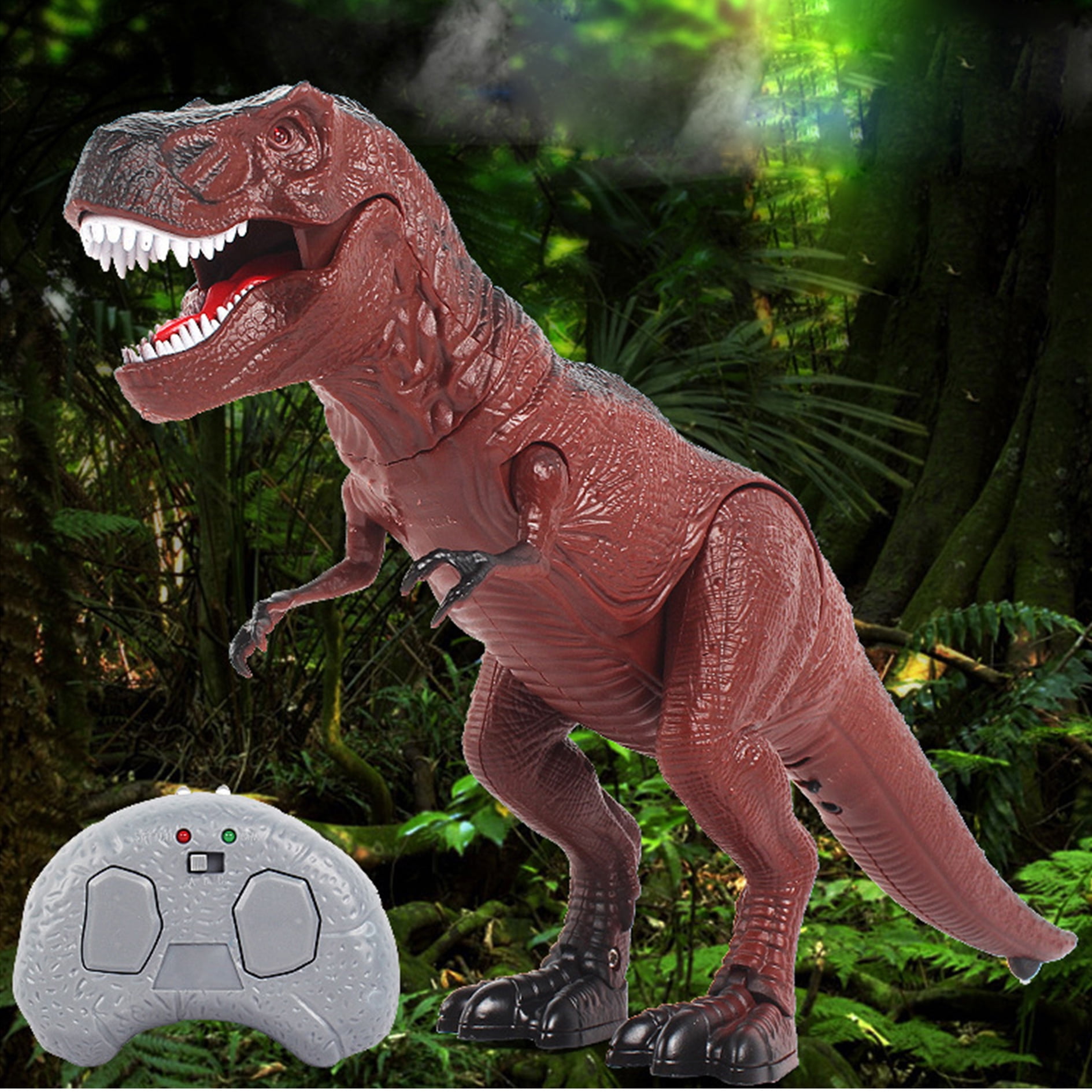 Walking Dinosaur Toy w/ Remote Control Light & Sound Action Figure Real Movement 