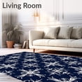 thumbnail image 2 of ODIKA 2'x3' Machine Washable Non-Slip Area Rug, Festive Snowflake Winter Wonderland Elegant Holiday Entrance High Traffic Rug, Blue, 732588, 2 of 7