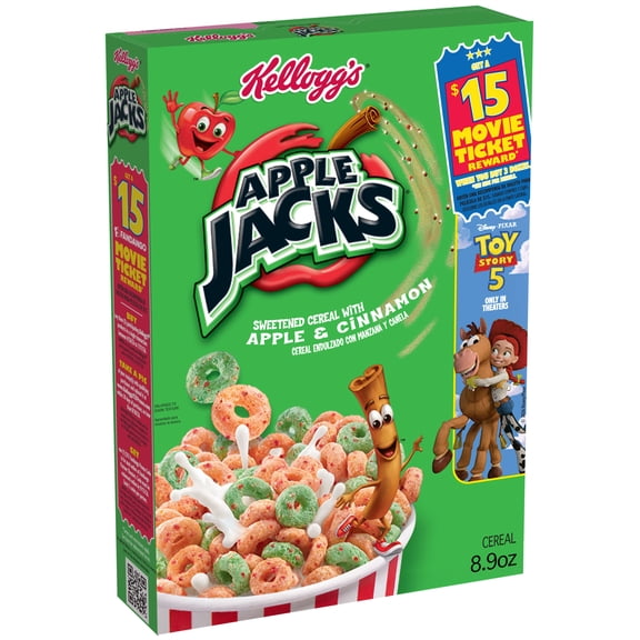 Kellogg's Apple Jacks Original Breakfast Cereal Box, 8.9 oz