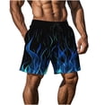 thumbnail image 6 of Men's Shorts Casual Casual Shorts for Men Casual Homewear Flame Printing Funny Printed Trousers Beach Sports Shorts Fast-Drying Trousers Blue M, 6 of 9
