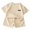 Beige, variant on Little Boys Casual Sport Outfits Short Sleeve T-Shirt Shorts Tracksuit, Sizes 5-6Y