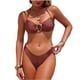 thumbnail image 2 of Traje de baño de 2 piezas para mujer, trajes de baño para mujer, bikini de mujer con escote en V y tirantes, traje de baño dividido para nadar, traje de baño de nailon para mujer, 2 of 7