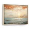 thumbnail image 2 of Designart "Horizon Of Beige And Gold Beach Sunset" Coastal Sunset Floater Framed Wall Art Living Room, 2 of 5