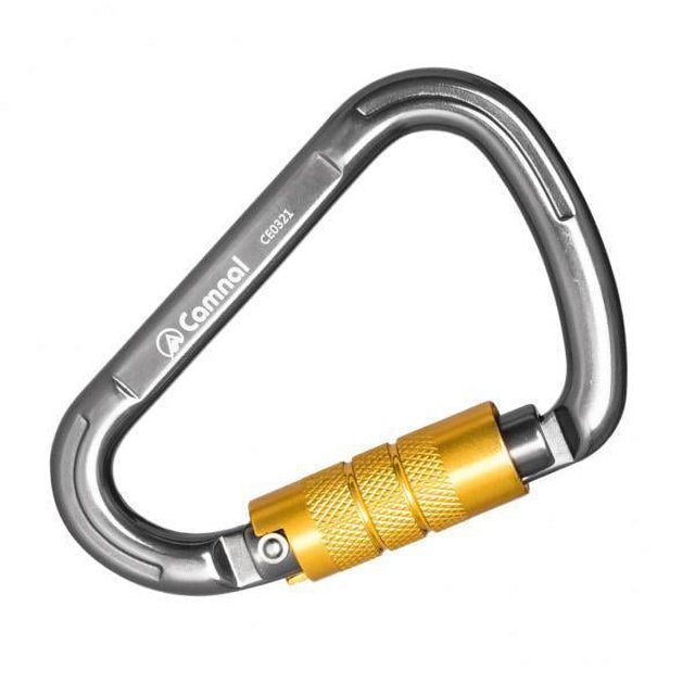 koolsoo 10xAluminum Locking Climbing Carabiner D Shape Auto-Locking Carabiner Auto Lock