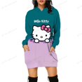 thumbnail image 1 of HELLO KITTY Chandails à Capuchon Dessin Animé Femmes Kawaii HELLO KITTY Graphique Coupe Ajustée Robe Chandails à Capuchon Drôle Unisexe Hauts Anime Chandails Femme ZR, 1 of 7