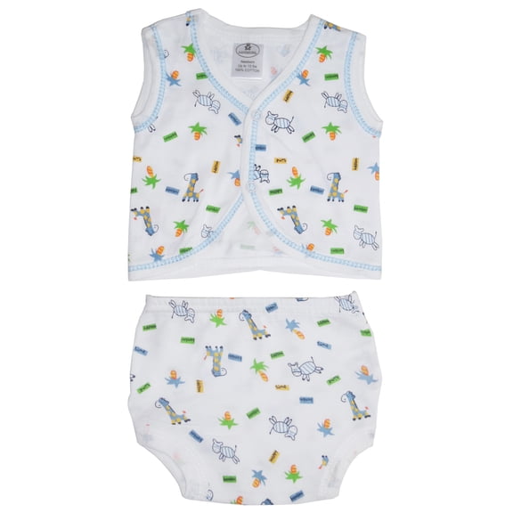 Bambini Diaper Shirt & Panty, 2pc Outfit Set (Baby Boys or Baby Girls, Unisex)