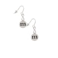thumbnail image 3 of Delight Jewelry Silvertone Disc 1/2'' Initial - m - Silver tone Infinity French Earrings, 3 of 4