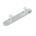 thumbnail image 2 of Nail Head Wall Coat Rack, Two Hooks, Metal, 12w X 2.75d X 2h, Satin | Bundle of 2 Each, 2 of 4