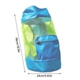 thumbnail image 5 of 1-3PC Mesh Beach Bag Drawstring Backpack Swim Pool Toy Bag Waterproof Breathable Large Capacity Foldable with Zipper Pocket for Swimming Sports Gym Travel Lightweight Adjustable Straps, 5 of 5