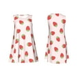 thumbnail image 7 of Lsque Strawberry Pattern Summer Dresses for Women – Sleeveless T-Shirt Swing Sundress, Perfect for the Beach and Casual Days, 7 of 7