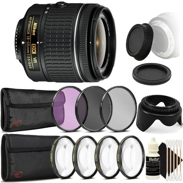 Nikon Af P Dx Nikkor 18 55mm F 3 5 5 6g Vr Lens For Nikon D500 D5500 D5300 D3300 D3400 D5600 W Accessory Bundle Walmart Com Walmart Com