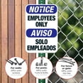 thumbnail image 4 of Bilingual Employees Only Sign, OSHA Sign, 12x18 Aluminum, 4 of 8
