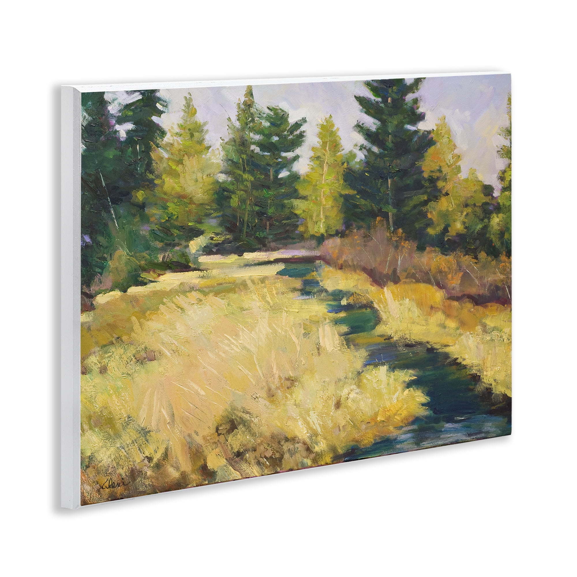 Stupell Industries Mammoth Creek Landscape Landscape & Nature Painting Unframed Art Print Wall Art, 14 x 11