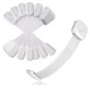 White 10PCS Child Safety Strap Locks for Door, Baby Locks Child Safety Cabinet Baby Proofing Cabinet Locks for Drawer , Baby Cabinet Safety Latches