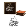 thumbnail image 1 of Printtoo Diary Card A Grand Adventure Awaits Text Design Wooden Rubber Stamp-3 x 3 Inches, 1 of 2