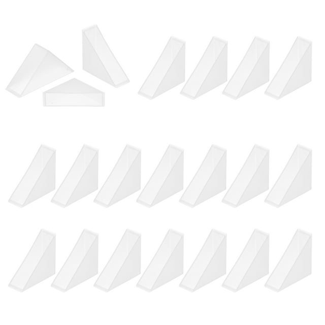 Uxcell 60Pcs Triangle Glass Corner Protector, 0.47 Inch Plastic Glass Table Corner Protector Transport Corner Guard for Glass, Ceramics, Wood, and Steel(Right Angle, Clear)