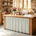 thumbnail image 3 of Green Ticking Stripe Cabinet Curtains 28" W x 51" L, Minimalist Vertical Lines Khaki Under-Desk Privacy Dust Proof Drape Dishwasher Curtain Sink Skirt for Kitchen Closet Bathroom Laundry, 3 of 9