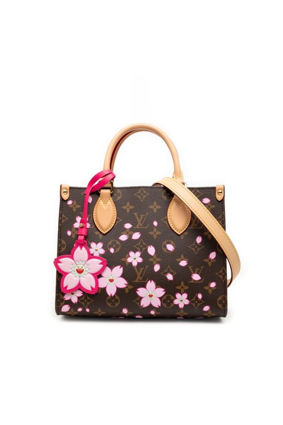 Pre-Owned Louis Vuitton x Takashi Murakami Monogram Cherry Blossom OnTheGo PM Handbag Shoulder...
