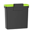 thumbnail image 5 of Nine Stars 1.06 Gallon Solid Print Handles Kitchen Plastic Compost Caddy, Black, 5 of 6