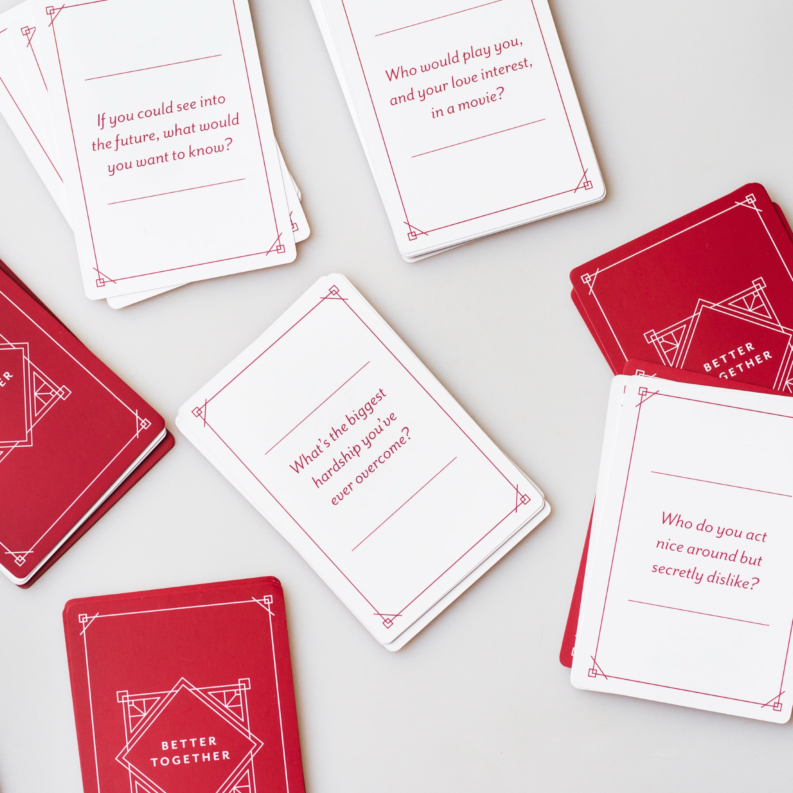 BETTER TOGETHER Couples Conversation Cards Game – 100 Romantic & Deep Questions for Date Night – Relationship Building Card Game for Him & Her – Anniversary, Bridal Shower, Valentine’s Gift