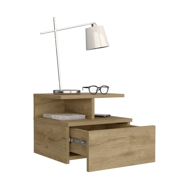 Mesa Noche Flotante Macadamia Diseño Moderno Excelsior