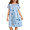 Blue Universe, variant on Oudiya Girls Short Sleeve Nightgown Silk Satin Pajama Dress Soft Princess Sleepwear for Kids 6-14Y
