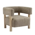 thumbnail image 3 of Noble House Boucle Upholstered Accent Arm Chair,Light Camel, 3 of 10