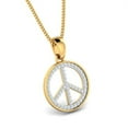 thumbnail image 2 of Peace Sterling Silver Gold Plated Zircon Pendant, 2 of 2