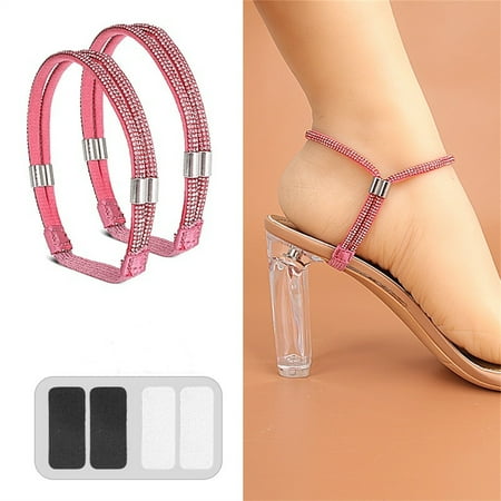 

JMYHOAM Elastic High Heels Shoe Straps Wabular Elastic High Heels Shoe Straps Rhinestone Elastic High Heel Loose Straps