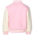 thumbnail image 2 of Chaqueta Barbie para niñas pequeñas French Terry Varsity Pink 4, 2 of 6
