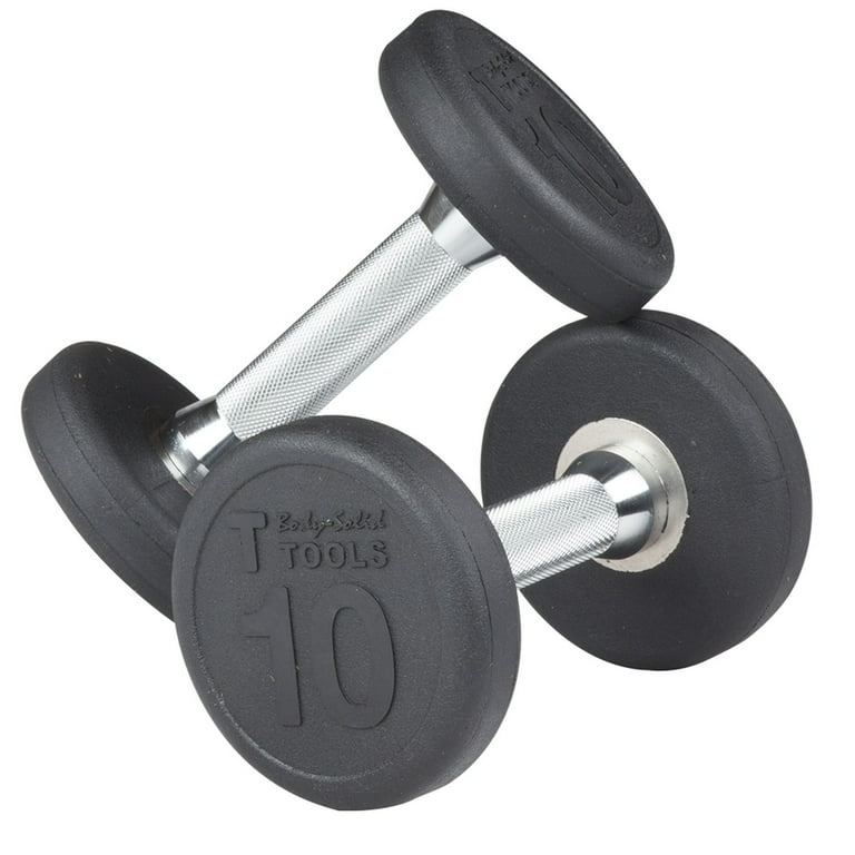 Powerline PDR282X DP100 Dumbbell Rack with 5 20 lbs Premium Rubber Dumbbell Set Walmart