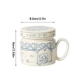 thumbnail image 2 of Taza de café con tapa, 1 pieza de cerámica esmaltada con diseño de perrito, capacidad de 355 ml for oficinas o cafeterías., 2 of 8