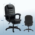 thumbnail image 3 of CazToi Silla de oficina ergonómica, silla de escritorio tapizada en cuero sintético negro con altura ajustable y brazos ajustables, 3 of 8