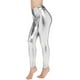 thumbnail image 2 of Leggings sexy de piel sintética brillante para mujer - Pantalones de club, ajuste ceñido, 92 % poliéster, 8 % elastano, 2 of 3