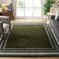 thumbnail image 2 of SAFAVIEH Border & Stripe Hyram Bordered Shag Area Rug, Green, 9' x 12', 2 of 8