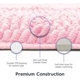 thumbnail image 3 of Tafts THIQQ Memory Foam Bathroom Rugs and Mats Sets, Ultra Soft Chenille Microfiber, Absorbent Non-Slip Machine Washable Shaggy Rugs, Bath Mat for Bathroom, Shower & Tub, Light Pink, 3 of 3