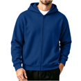 thumbnail image 2 of Men's Full Zip Hooded Sweatshirt, Lightweight Athletic Zip Up Hoodie with Pockets, Long Sleeve Casual Running Track Jacket for Gym and Sports, 2 of 6