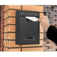 thumbnail image 5 of Wall Mounted Mailbox with Combination Lock, Steel Cover Metal MailBox, Dropbox with Slot, 9.2"x4.5"x11.6", Black, 5 of 8