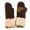 Brown/Beige, variant on CC Brand Color Block Sherpa Lined Mitten Accessories Burgundy/Navy