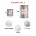thumbnail image 7 of Easter Kitchen Dish Towels for Drying Dishes Set of 2, Spring Rabbits Ears Feet Wildflowers Black Plaid Waffle Weave Microfiber Hand Tea Bathroom Towels Quick Dry & Absorbent Towel 12x12, 7 of 7