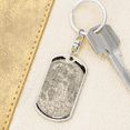 thumbnail image 6 of Celestial Earth Stainless Steel or 18k Gold Premium Swivel Dog Tag Keychain, 6 of 16
