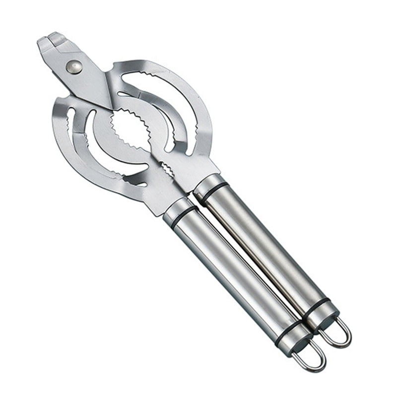 Stainless Steel Can Opener Adjustable Anti-rust Jar Lid Gripper Effortless Multifunctional Effortless Bottle Opening Tool Picnic