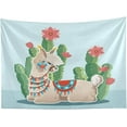 thumbnail image 7 of Coolnut Tapestry Wall Hanging Funny Alpaca Llama Cactus Tapestry Polyester Tapestry Bright Wall Art Wall Blanket Wall Decor for Bedroom Living Room Dorm Decor（80 x 60 inch） Home Decor Gifts, 7 of 7