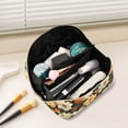 thumbnail image 2 of FORMRS Makeup Bag Travel Cosmetic Organizer for Women Fold Flat Zipper Pouch with Handle, Bright Floral, 2 of 8