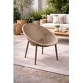 thumbnail image 3 of 2xhome Set of 2 Luxury Glam Organic Modern Weather-Resistant Plastic Indoor Outdoor Side Chairs, Egg-Shaped Accent Lounge Chairs with Perforated Seat Design for Patio, Balcony, Living Room, 3 of 11