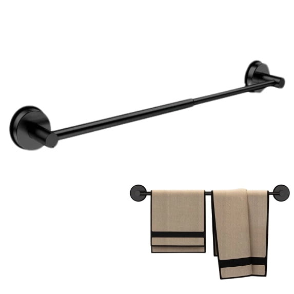 Expandable Suction Cup Towel Bar – 11-20 Inch Adjustable Stainless Steel Towel Rack, Drill Free Reusable Towel Holder for Bathroom Wall, Kitchen, Shower, and Laundry